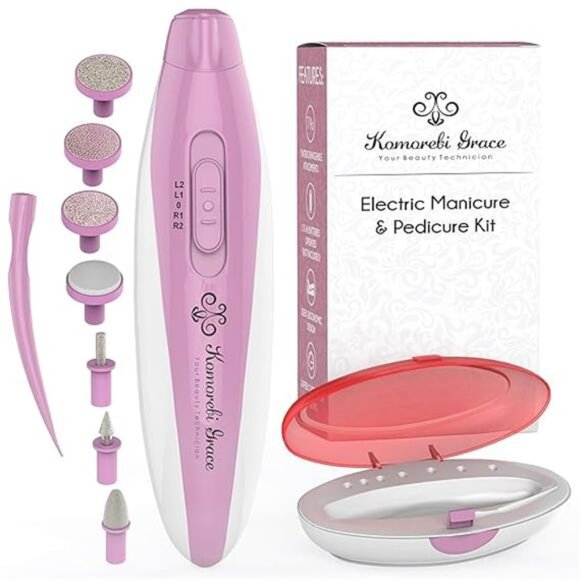Electric Nail File Manicure & Pedicure Set:2Speed Battery Operated Nail File Kit - Picture 8 of 8